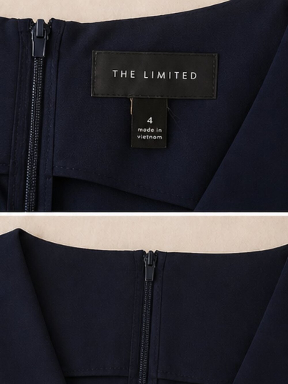The Limited Navy Blue Jumpsuit 4 Slim Leg Tailored Elegant - Picture 5 of 7